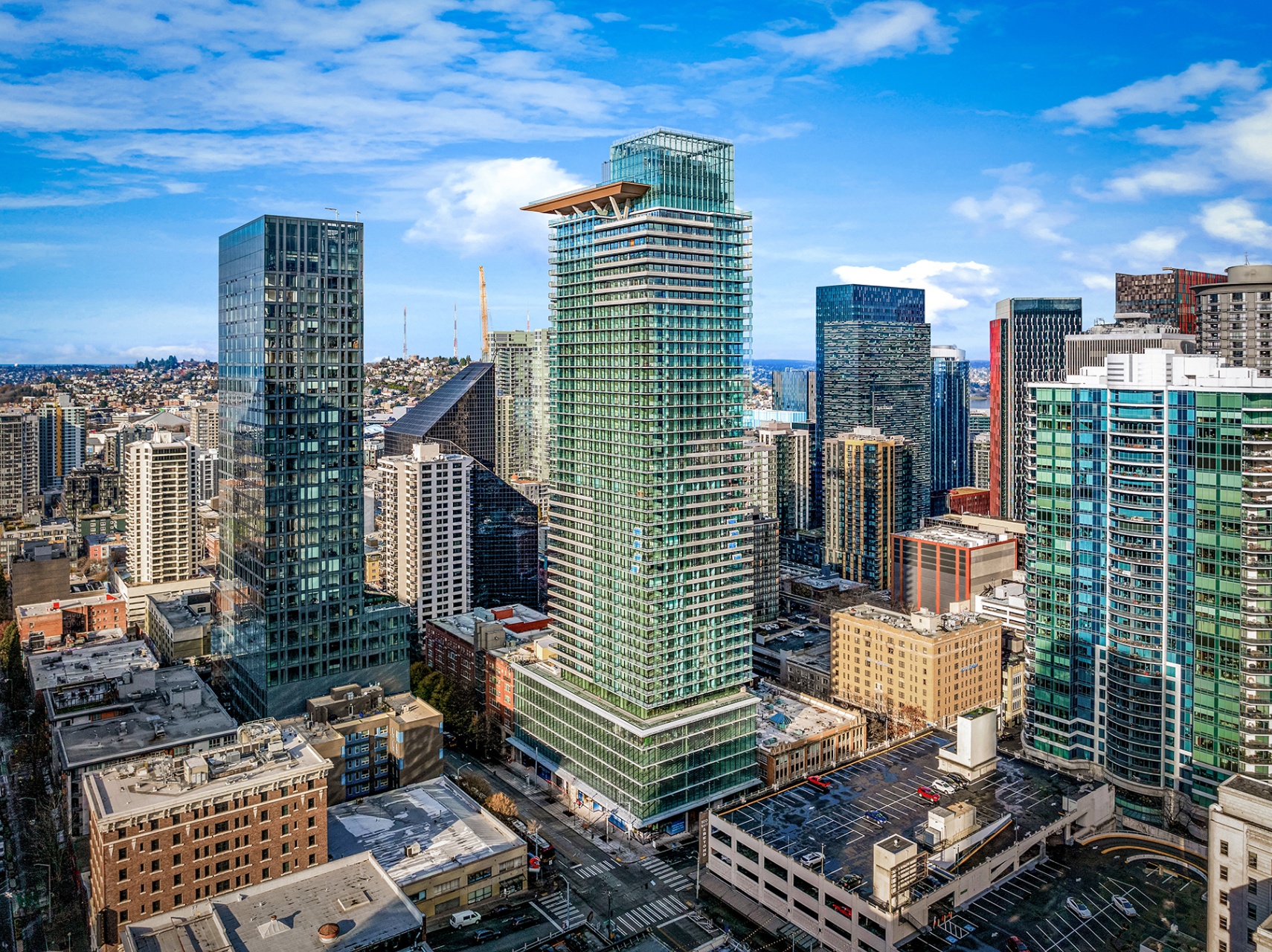 First Light, the completed residential tower in downtown Seattle